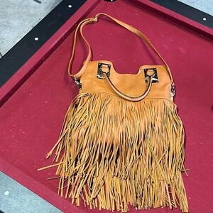 Big Buddha brown fringe bag new no tags